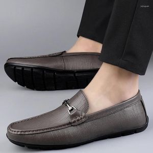 Casual skor handgjorda loafers män mode bekväma herrlägenheter äkta läder originalstil man som kör elegantes mockasins