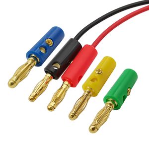 1Pair 55mm Alligator Clip +4mm Banana Plug Insulate Electrical Battery Multimeter Test Probe Cable Connector Crocodil Clamp