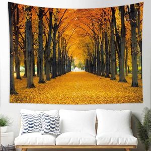 Poster Forest Tapestry Fabric Tapestries Deciduous Cloth Ins Aesthetic Room Decor Bedroom Living Room Bedside Decorative Wall Tapestries R0411