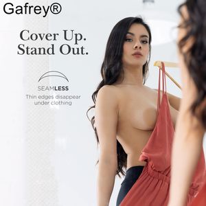 Gafrey Reusable Invisible Silicone Nipple Cover Self Adhesive Breast Chest Bra Pasties Pad Mat Stickers Accessories Bra Padding