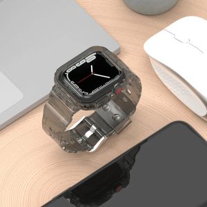 Case+Riemen für Apple Watch Ultra Band 49mm Correa Transparent Sport Silicon Armband+Schutzabdeckung IWatch -Serie Ultra 49mm