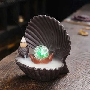 Arts and Crafts Handicrafts Shell Home Decor Ozdoby LED LODU LOTU BALL WADFALN BACK PLATHENS BURNER BURNER CENSERNE L49