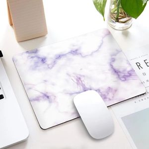 Marble Nordic Style Small Mouse Pad Computer Laptop Mousepad Rectangle Non-slip Rubber Base Deskpad Table Mat Desk Accessories