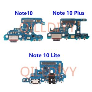 USB -laddningsdockanslutningsladdningsport Mikrofon Flex Kabeldelar för Samsung Galaxy Note 10 Plus Lite N770F N970F N976B