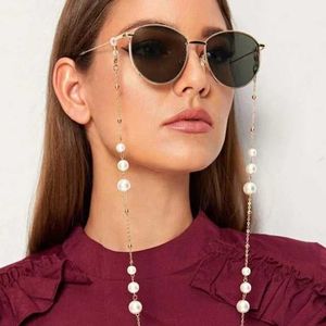 Brillenketten Luxus Uhrenbandkette Perlen Perlen Quastenglas Kette Silikongläser Seil Sonnenbrille Halskette Accessoires Sonnenbrille Gürtel C240411