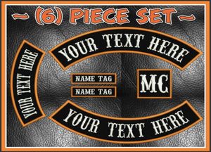 Noções de costura personalizadas roqueiros de motociclistas bordados emblemas emblemas de ferro na jaqueta MC Biker Back Patches8896017