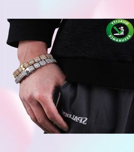 Designer de luxo Hip Hop Jewelry masculino Bracelets Diamond Tennis Bracelet Bling Bangle Iced Out Chans Charms Rapper Fashion Acessor8705906