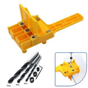 Zestaw Dowel Jig Poradnik Wiergło Lokator 6/8/10 mm bity wiertnicze drewniane wiertło proste otwór