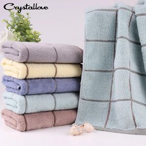 Towel CRYSTALLOVE Plaid Cotton Kitchen Hair Hand El Beach Spa Bath Face Thick Soft For Adults Kids Home