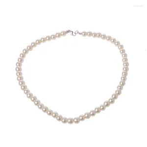 Ketten elegante Glas Imitation Süßwasser Perlen Halskette INS Weißes Schlangeketten Ketten Schmuck Dekoration Geschenk für Frauen Mädchen