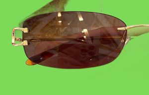 DESINGER WIRE Cサングラス男女Xuryスタイリッシュなリムレスグラスクールデコレーション特大の色合いアイウェア9519386