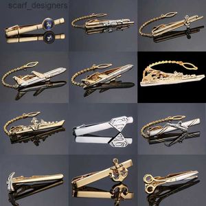 Tie Clips Fashion metal mens tie clip mens classic neck tie clip mens tie clip mens tie clip mens tie clip Y240411