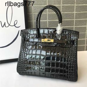 Bk Designer Leather Bags Handmade Bag Patent Crocodile Pattern Highgloss Portable Singleshoulder Diagonal Chain