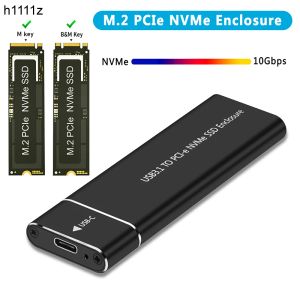 Muhafaza M.2 NVME SSD Muhafaza Adaptörü Alüminyum Kılıf USB C 3.1 Gen2 10Gbps - 2230/2242/2260/2280 M2 NVME SSD için Dış Kutu