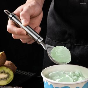 Skedar glass scoop kök verktyg i stål fjäderhandtag Mash Potato Watermelon Ball Home Accessories