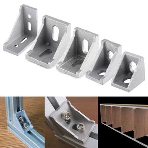 20-5pc Aluminum 2020 2028 3030 3060 4040 Corner Bracket Fittings Corner Angle Bracket for Connector Aluminium Profile CNC Router