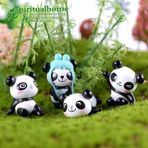 Decorative Figurines 8pcs Cute Panda Material Assembly And Landscape Making Decoration Kids Gifts Miniature Garden Figurine Home Decor