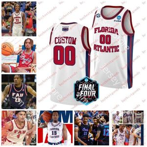 2023 Mens Final Four Fau Baykuş Basketbol Forması Giancarlo Rosado Özel Bryan Greenlee Isaiah Gaines Michael Forrest Jalen Gaffney Florida Atlantik Baykuş Formaları