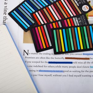 300 folhas Rainbow Color Index Memo Pad Sticky Notes Adesivo de papel no bloco de marcha material escolar Kawaii Stationaria Presentes