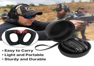 Tactical Electronic Shooting Earmuff Antinoise Headphone Sound Amplification Hearing Protection Headset Foldable with bag7339858