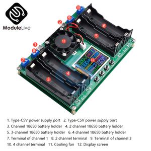 Auto Type-C LCD Display Batterikapacitetstestare MAH MWH Lithium Batteris Digital batteritektor Modul 18650 Batteritest