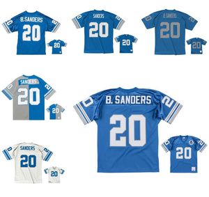 Nähte Fußballtrikots 20 Barry Sanders 84 Herman Moore 1996 Mesh Legacy Retro Classics Jersey Männer Frauen Jugend S-6xl