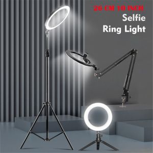 Światła 10 -calowe światła światła Fotografia LED Rim z lampy pierścieniowej z mobilnym uchwytem stojakiem okrągły statyw do telefonicznego smartfona na żywo