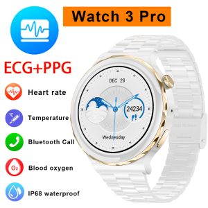 Zegarki 2023 NOWOŚĆ EKG+PPG Bluetooth Call Smart Watch Women Women Sports Tryby Wodoodporne kobiety Smartwatch Mężczyźni dla GT3 Pro Android OIS