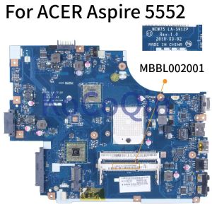 Placa -mãe para Acer Aspire 5552 5551 Notebook Prainboard MBBL002001 LA5912P DDR3 Laptop Placa -mãe