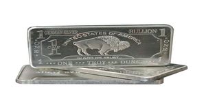 1 oz One Troy Ounce USA American Buffalo 999 Fine German Silver Bullion Bar 6188085