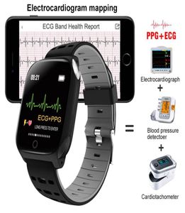 Erkek Kadın Elektrokardiyogram Akıllı İzle EKG PPG Fitness Bilezik Kan Basıncı Kalp Hızı Uyku Monitörü Spor Saati Sağlık Bilekleri9140502