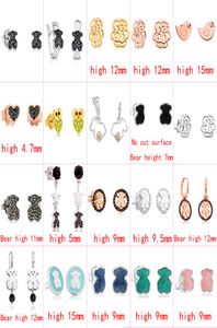 2021 100 925 Sterling Silver Bear Earrings Fashion Classic Perforated örhängen smycken Tillverkare hela6631237