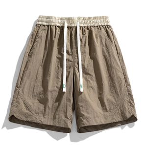 Ueteey Summer Shorts Männer lässige Trend koreanische Marke Brand Draw String Solid Color Mode Running Outdoor Männliche Kurzhose 240411