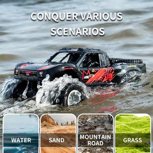 Q156 Amphibious 4WD RC CAR 24G OFF ROAD REMOTE CONTROL防水クライミングビークルドリフトモンスタートラックおもちゃ240327