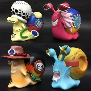 Action Toy Figures 11-12cm New Animation One Piece Den Mushi Ace Law Doflamingo Picture Mobile Snail Worm PVC Collection Boys Gift