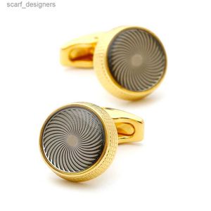 Cuff Links Cufflinks Golden 2022 TOMYE XK22S069 Personalized Round Formal Business Casual Men Button Shirt Cuff Links Wedding Gifts Jewelry Y240411