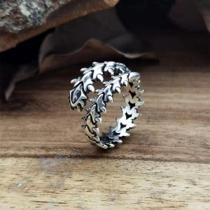 Anéis de coluna retro gótico para homens homens homens hip hop hyperbole centopéia jóias presentes da moda anillo ajustável
