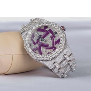Luxury Looking Fullt Watch Iced For Men Woman Woman Top CraftSmanship Unikt och dyra Mosang Diamond Watchs For Hip Hop Industrial Luxurious 28563