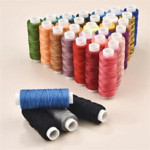 0.65mm Leather Waxed Thread Cord For DIY Handicraft Tool Hand Stitching Thread 25 Meters Round Waxed Sewing Line 32 Colors