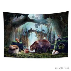 Wild Tapestry Tapestries Animals Psychedelic Forest Backdrop Wall Hanging Art Decoration Living Room Bedroom Home Decor R0411