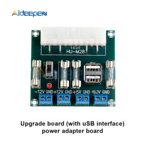 HU-M28W Desktop PC Power ATX Transfer Board Power 24Pins Adapterversorgungstestmodul Stromversorgungsschaltung Anschlussmodul