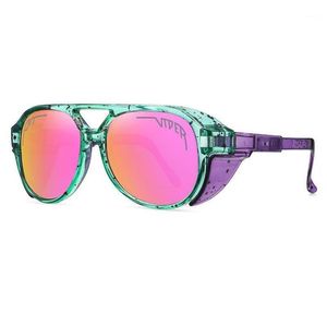 Солнцезащитные очки Men39s панк -воздушные очки с поляризованными спортивными лыжными толкать