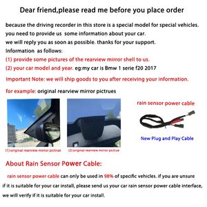 WiFi Car Dash Cam Car Camera Recorder Plug and Play för Volkswagen Eos Bora Passat CC B7 Tiguan Touran Polo Golf 5 Car DVR