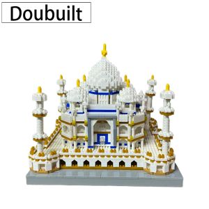 Doubuilt yapı taşları dünyaca ünlü binalar blokları serisi Taj Mahal Diy monte edilmiş oyuncaklar ofis koleksiyon arkadaşları hediye