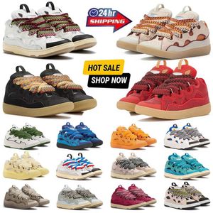 Sapatos de grife calçados casuais Levin Curb Sneakers Mulheres extraordinárias Casual Sneaker Calfskin Rubber Nappa Plataforma Lenvinlies Mens treinadores