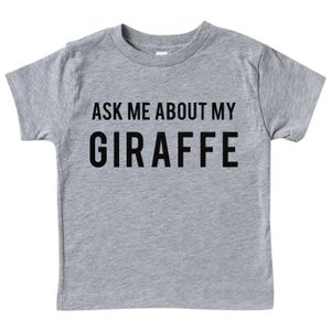 Bana zürafa çocuklarımın yenilikçisi komik mizah flip tişört tişört yuvarlak boyun kısa kollu tişört 3 ila 14 yıl küçük gömlek