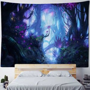 Wandteppiche Waldfee Wallgeschichte Hängende Landschaft Home Wall Decoration Teppich Kawaii Hippie Bohemian Room Art Dekoration R0411