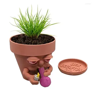 Vasen Sukkulente Topf Man Mini Blumenpot Wachsen Sukkulenten Topfe Pflanze kleine Blume in kreativem Keramik -Pflanzer