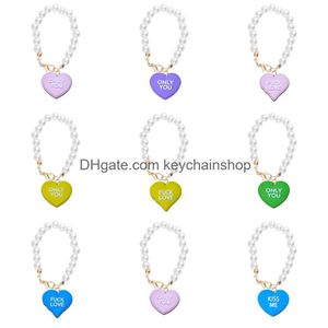 Keychains Lanyards Charm Accessories Pearl Tumbler Chain For Cup With Handle Sile Drop Delivery Otyah