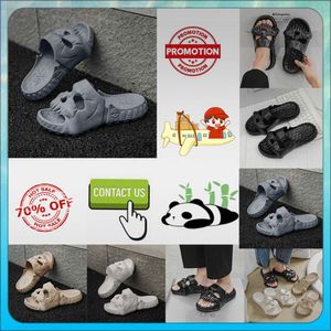 Designer Plataforma casual Cabeça de esqueleto engraçado One Drag Slippers Slippers leve Weight Weight Resistente a couro respirável borracha solas macias sandálias Sandálias planas verão